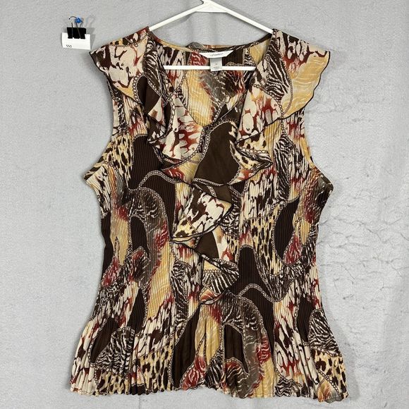 cj banks Tops - CJ Banks Womens Pullover Brown Ribbed Plus Size 1X